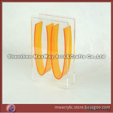 Epoxy bonded modern transparent close to a wall acrylic vase/flower holder